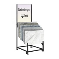 Fanghua personnalisable granit dalle support salle de bain bois céramique marbre pierre carrelage présentoir pour carrelage salle d'exposition