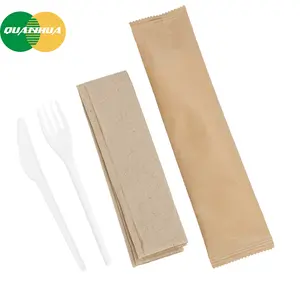 डिस्पोजेबल CPLA कटलरी स्टेक कांटा और चाकू किट के लिए पिज्जा फल Biodegradable पोर्टेबल कटलरी