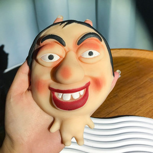 ของเล่นบีบลดความเครียดรูปหน้ากากซิลิโคน TPR นุ่ม ของเล่นบีบลดความเครียดรูปหน้ากากเต็มหน้า ของเล่นบีบลดความเครียดรูปหน้ากากเต็มปาก - Product Image 6