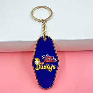 Porte-clés d'Hôtel de Luxe en Métal Émaillé Souple avec Logo Personnalisé, Numéro de Chambre Vintage, pour Motel - Product Image 3