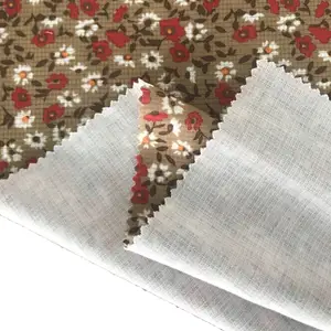 Mode Top-Stil Blumenmuster gedruckt 100% GRS wiederverwertetes Polyester gestrickter Waffelstoff für Damenkleid