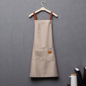 Tablier en toile de coton de haute qualité, personnalisable avec logo, réglable, pour cuisine, chef, barista, barbecue, jardin, brodé, Delantal - Product Image 2