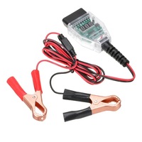 OBD2 voiture ordinateur LED tension ECU économiseur de mémoire testeur de batterie et alimentation de secours remplacement sûr pour batterie de voiture