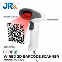 Lector de Códigos de Barras Láser CMOS con Cable de Alta Velocidad JR HC-720, Dispositivo de Escaneo de Códigos QR 1D 2D Portátil para Almacén, Punto de Venta y Comercio Minorista
