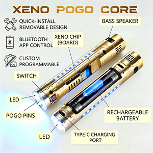 <span class=keywords><strong>Kit</strong></span> électronique XENOPIXEL BASELIT RGB Pogo Core Accent Swing pour <span class=keywords><strong>sabre</strong></span> <span class=keywords><strong>laser</strong></span> Damien, avec noyau Neopixel amovible et noyau lumineux interne coulissant - Product Image 1