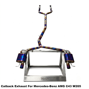 Vortex Lightweight Burnt Titanium Catback System For Mercedes-Benz AMG C43 W205 2016-2023 - Product Image 1