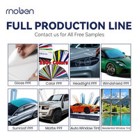 Film de protection de peinture automobile Moben Dry&Wet Install UV & IR Block Auto-réparant TPU PPF, film changeant de couleur, gris mat, PPF coloré