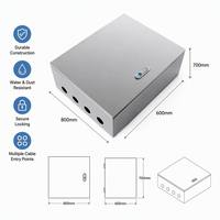 Boîtier de distribution IP54 en acier inoxydable, coffret électrique mural avec revêtement en poudre pour réseau électrique industriel
