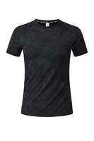 Kaos Olahraga Custom Pria Wanita Cepat Kering Polyester Spandex Stretch Lengan Pendek Gym Fitness Training Tee Grosir