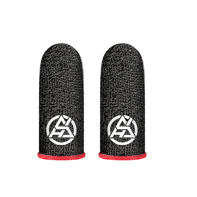 2pcs Gaming Finger Light 24 Needle Silver Fiber Gaming Finger Cover Breathable and Sweat Proof PUBG Gaming Finger Sleeve