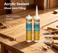 Scellant acrylique de qualité industrielle 300 ml, couleur personnalisée |   Imperméable, pour les espaces entre les plafonds et les lignes décoratives en bois