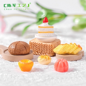 Décorations de jeu et de nourriture, accessoires, matériaux de bricolage en gros, maison pour enfants, gâteau de thé de l'après-midi simulé, hamburger, nourriture - Product Image 4