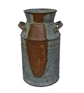 Florero de piso de boda indio Florero de acero galvanizado con acabado plateado decorativo a la venta - Product Image 4