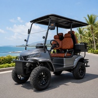 Voiturette de golf électrique 4 places 72V 7.5KW à moteur AC et batterie au lithium pour parcs de tyrolienne et plateformes de travail, avec stationnement électromagnétique