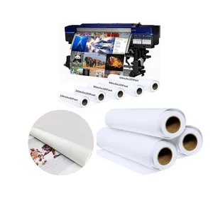 Polyester Waterproof White Black Coated Matte 290gsm 24 36 44 60 inch Canvas Painting Cotton Inkjet Canvas Roll For Eco-solvent