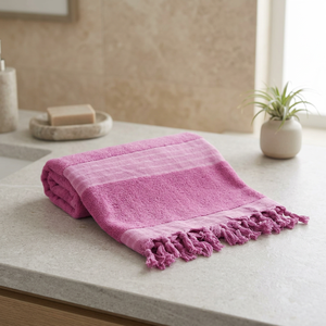 Toalla de mano de algodón comprimido, desechable, de secado rápido, teñida con hilo, color morado, ideal para viajes en avión, ¡al mejor precio! ! ! - Product Image 2