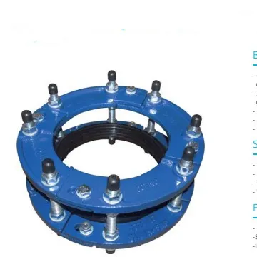 Abrazadera de parada de junta de tubería de hierro dúctil, abrazadera de reparación de fugas ajustable para tubo de conexión, espiga, extremo di