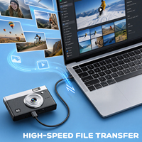 Appareil photo numérique rétro CCD DC18 4K Y2K avec zoom optique et stabilisation d'image pour la photographie, caméra de vlogging esthétique vintage avec écran rotatif