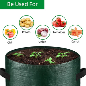 Sac de culture réutilisable pour pommes de terre avec rabat et poignées, pour légumes, fleurs, herbes et toutes plantes, pot de jardin extérieur, sacs de culture - Product Image 2