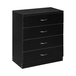DB Black Four-<b>Drawer</b> Chest of <b>Drawers</b> with 2USB+2 Sockets Pitted Particle Board & Triamine Paste 66*33*73cm <b>Storage</b> <b>Drawers</b> - Product Image 5