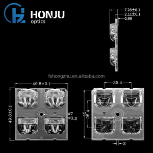 160*80 Graus Iluminação Exterior Assimétrica Lentes LED Refletores Asférica Lente Óptica Array Square PC Plano-Convex Street Lights - Product Image 4