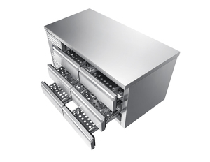 Có thể điều chỉnh thép không gỉ bàn làm việc tủ lạnh 6/9 ngăn kéo không khí trực tiếp <span class=keywords><strong>undercounter</strong></span> nhà bếp tủ đông cho bar hiển thị trường hợp - Product Image 3