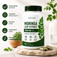 Capsules de feuilles de Moringa végétaliennes de qualité alimentaire en gros (ODM/OEM) – Complément alimentaire quotidien en vrac pour adultes