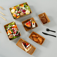 Witte Pet Deksel Kartonnen Feestdozen Custom Formaten Verschillende Kleuren Voor Sandwich Salade Fruit-Reliëf & Mat Gelamineerd Printen
