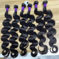Usine de cheveux 10a 40 pouces cheveux péruviens vierges, paquet de cheveux humains péruviens, Extension de cheveux humains droits