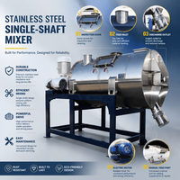 Mélangeur horizontal de type O certifié CE ISO, capacité 1800L 2800L 3800L pour le mélange de poudres industrielles, prix d'usine