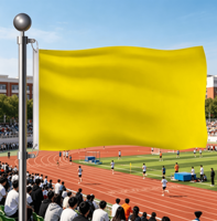 Drapeau jaune uni, bannière en polyester jaune uni pour la décoration extérieure et intérieure, les événements, les sports