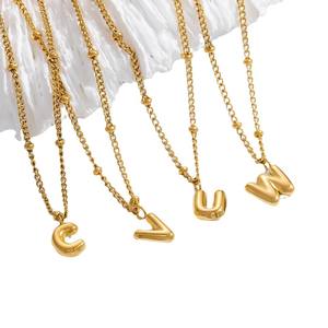 Collar de Acero Inoxidable con Letra, Colgante de Alfabeto Chapado en Oro de 18K, Joyería de Moda para Mujer, Regalo para Otoño e Invierno - Product Image 4