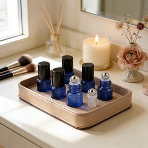 Custom 1ml Luxury Mini <b>Roll</b> <b>on</b> Bottle Empty Refillable Glass Spa Round Roller Bottle for Essential Oil Serum Cosmetic - Product Image 5