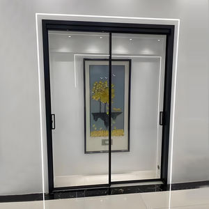 Porte coulissante moderne en alliage d'aluminium, double vitrage, verre trempé, quincaillerie de marque allemande, isolation phonique pour <span class=keywords><strong>garage</strong></span> et maison - Product Image 1