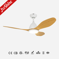 Ventilateur de plafond 1stshine de 48 pouces, écologique, de qualité commerciale, personnalisable OEM/ODM, à économie d'énergie, exquis, avec éclairage LED