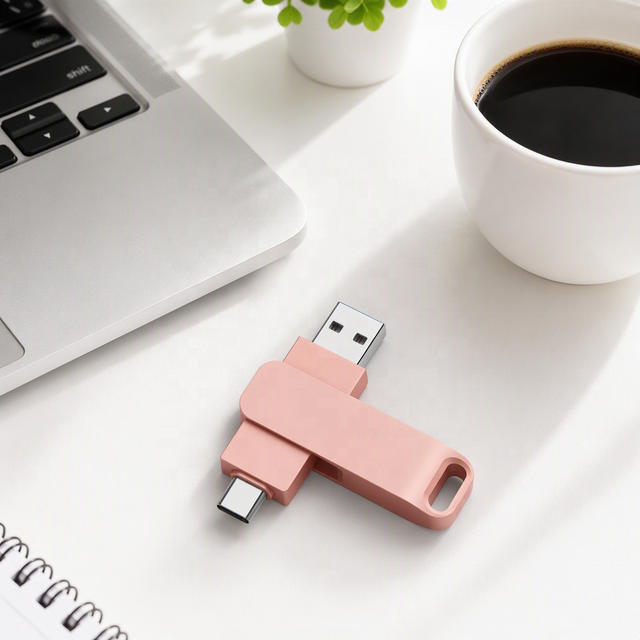 Metal Dual Interface Plug Design Type-C USB 3.0 Flash Drive for Smartphone Laptop Cross Device File Transfer Work