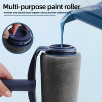 Rouleau à peinture en microfibre de qualité industrielle durable avec manche télescopique léger pour les tâches de peinture professionnelles et le bricolage OEM