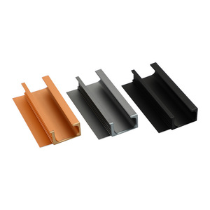 Poignée en alliage d'aluminium de type G avec couvercle, poignée de tiroir de meuble minimaliste, noir mat, installation facile - Product Image 4