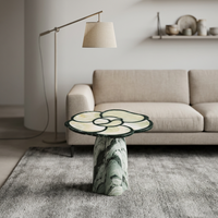 Table basse en marbre naturel, style luxe léger, pour salon, appartement, hôtel, maison, mobilier de luxe pour VIP