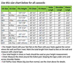 Poliéster mate, Blanco, Negro, Rojo, cierre de botones, bata de clero mate para hombre, bata de sotana de coro anglicano con forro - Product Image 6