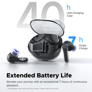 サウンドピーツクリアイヤホンデュアルマイク長時間待機透明ブラックトップ20スポーツ用 - Product Image 4