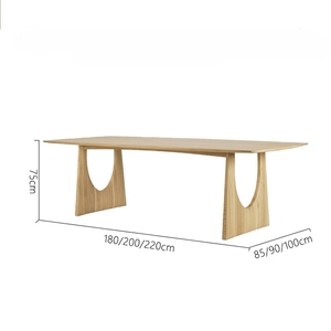 <span class=keywords><strong>Mesa</strong></span> de Comedor Nórdica de <span class=keywords><strong>Madera</strong></span> Maciza, Escritorio Rectangular de Roble Moderno y Minimalista, <span class=keywords><strong>Mesa</strong></span> de Conferencia Creativa para Oficina - Product Image 4