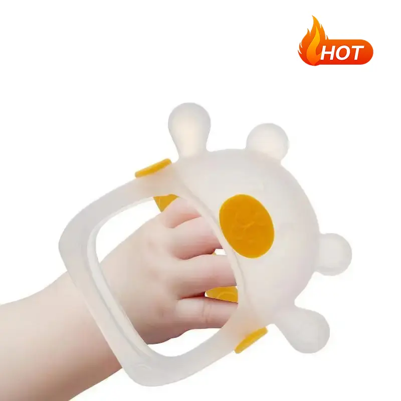 Factory custom OEM BPA Free Silicone Baby Teether & silicone baby teether toy food grade baby teether silicone set