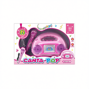 Máquina de karaoke Canta Pop Toy con micrófono, luces y música para niños mayores de 3 años, color rosa - Product Image 2