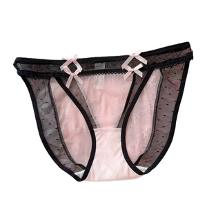 Ropa interior juguetona para mujer con encaje, lazo sexy, malla transparente pura y seductora, bragas sexys transpirables para mujer - Product Image 5
