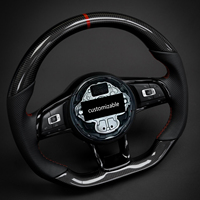 Volant personnalisé en cuir perforé en fibre de carbone pour VW Tiguan R-Line Tayron T-Roc Touareg Teramont B6 B7 B8 MK6 MK7 GTI R