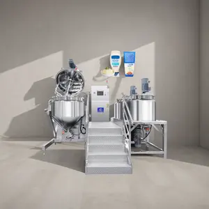 Equipo de licuadora de acero inoxidable, máquina mezcladora homogeneizadora al vacío con bomba y mezclador de paletas para salsa de Chile mayonesa