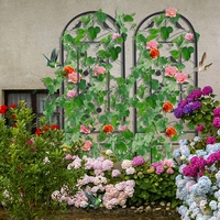 UNHO Treillis de Jardin pour Plantes Grimpantes: Lot de 2 Vignes en Pot Légumes Fleurs Patio Treillis Métallique Panneaux de Grille 210x50cm