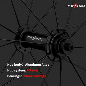 Jeu de roues en carbone 700c personnalisé en usine T800 T1000 UD Mat pour vélo de route, profondeur <span class=keywords><strong>28mm</strong></span>, compatible frein à <span class=keywords><strong>disque</strong></span> et frein à jante - Product Image 5