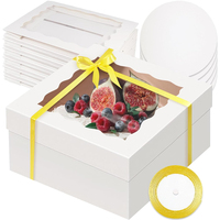 Boîtes en carton gaufrées personnalisées de luxe, écologiques, de qualité alimentaire, portables, auto-érectrices et recyclables pour gâteaux d'anniversaire